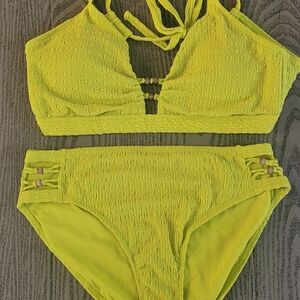 Bright Textured Bikini Set